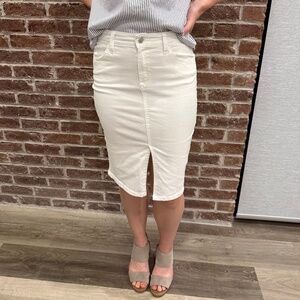 Banana Republic White Jean Pencil Skirt Size 2